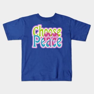 Choose Peace with Heart Peace Symbol Kids T-Shirt